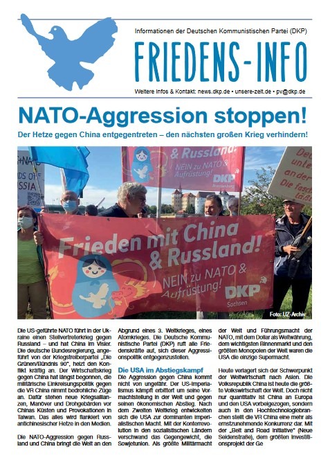 DKP-Information Friedens-Info: NATO-Aggression stoppen! (PDF, 0.43 MB) DKP-Information Friedens-Info: NATO-Aggression stoppen! (PDF, 0.43 MB)